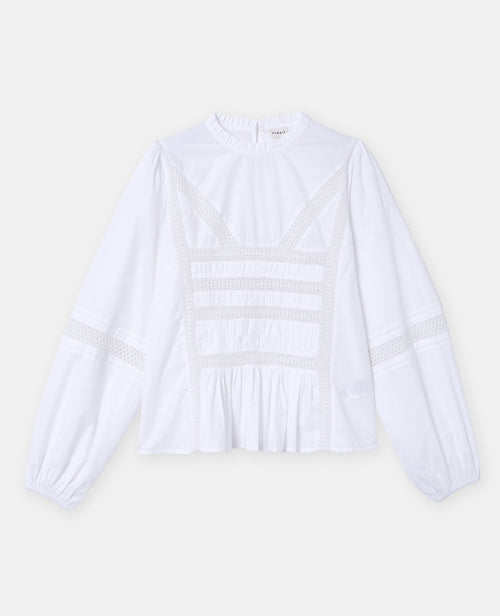 Blouse avec fronces, volants et broderies - PIMKIE - 4