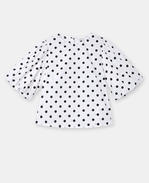 Blouse avec manches ballons motif pois - PIMKIE - 4