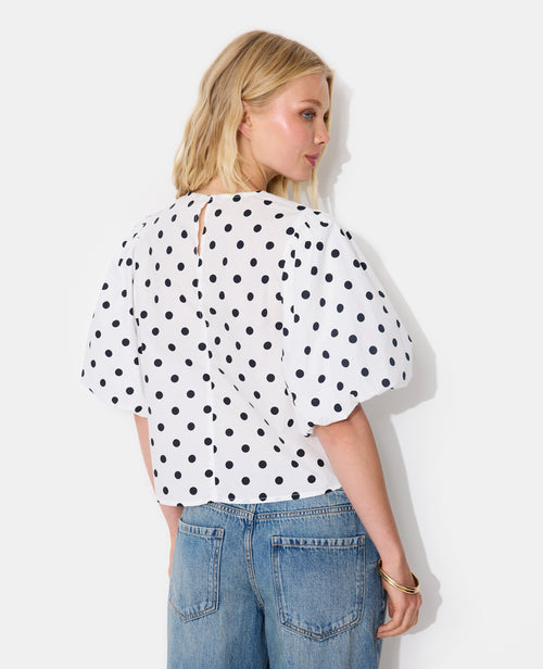 Blouse avec manches ballons motif pois - PIMKIE - 6