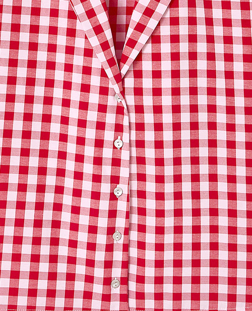 Haut de pyjama chemisette motif vichy - PIMKIE - 1