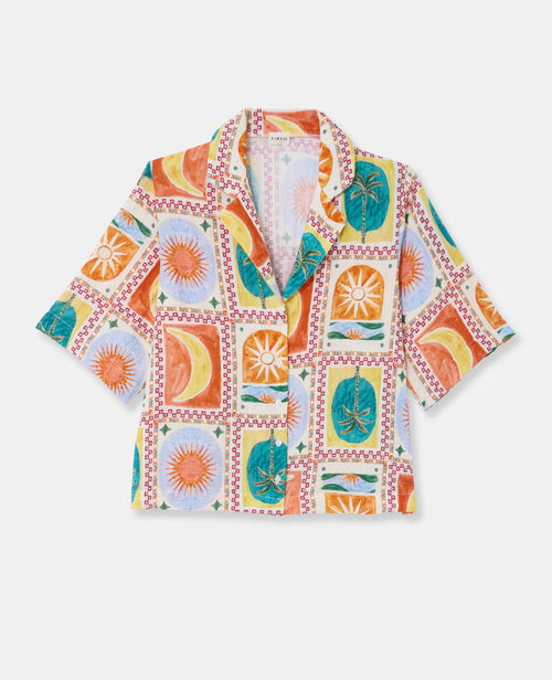 Chemise manches courtes motif soleils et lunes - PIMKIE - 4