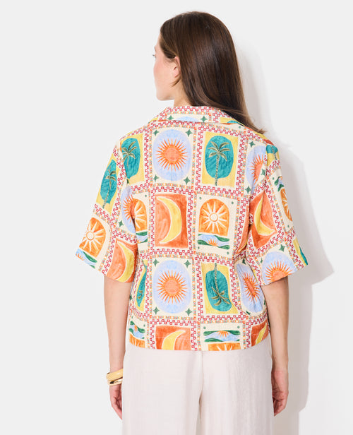 Chemise manches courtes motif soleils et lunes - PIMKIE - 6