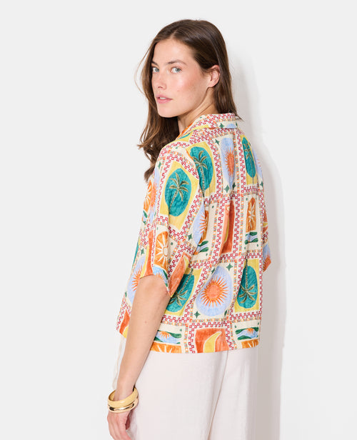 Chemise manches courtes motif soleils et lunes - PIMKIE - 7