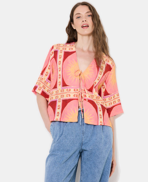 Chemise manches courtes motif soleils - PIMKIE - 1