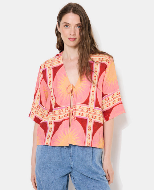 Chemise manches courtes motif soleils - PIMKIE - 5