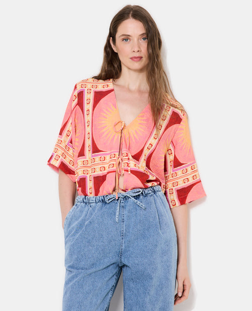 Chemise manches courtes motif soleils - PIMKIE - 7