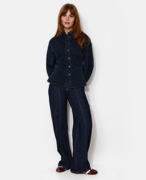 Chemise en jean avec strass manches chauve-souris - PIMKIE - 3