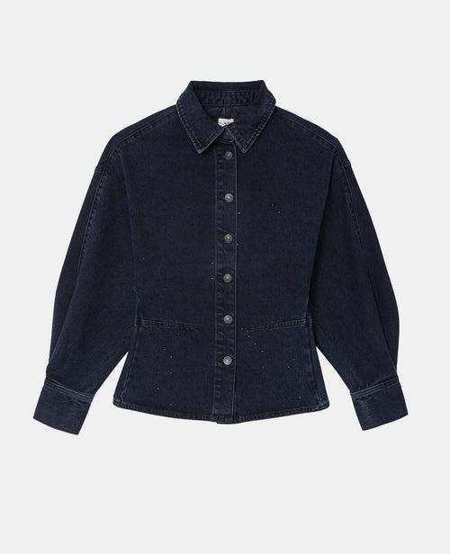 Chemise en jean avec strass manches chauve-souris - PIMKIE - 4