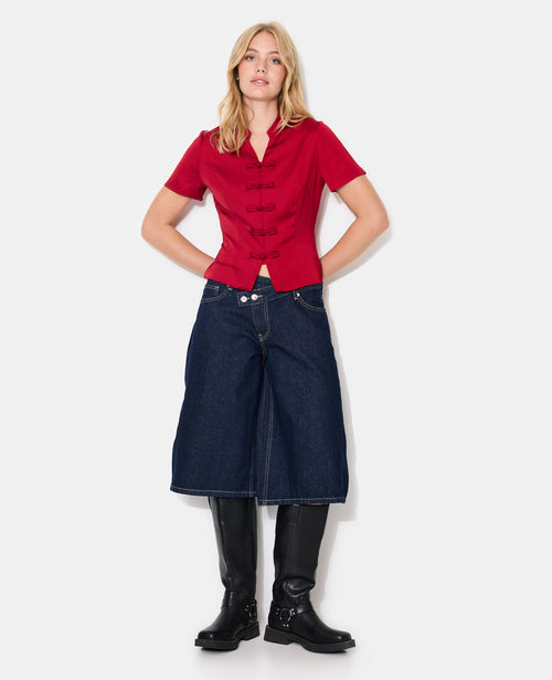 Top en satin esprit Asie boutons brandebourg - PIMKIE - 5