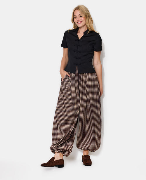Top en satin esprit Asie boutons brandebourg - PIMKIE - 2