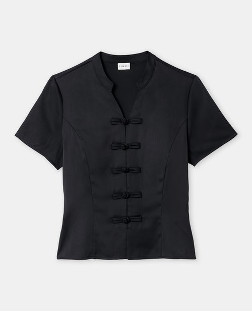 Top en satin esprit Asie boutons brandebourg - PIMKIE - 3