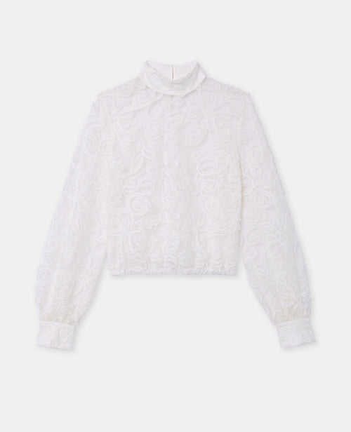 Blouse transparente avec fleurs cousues - PIMKIE - 4