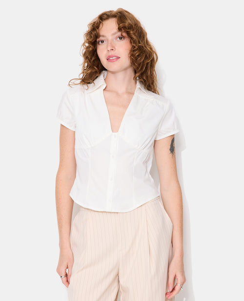 Chemisette courte façon corset - PIMKIE - 1