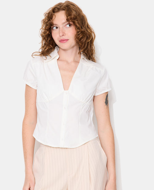 Chemisette courte façon corset - PIMKIE - 5