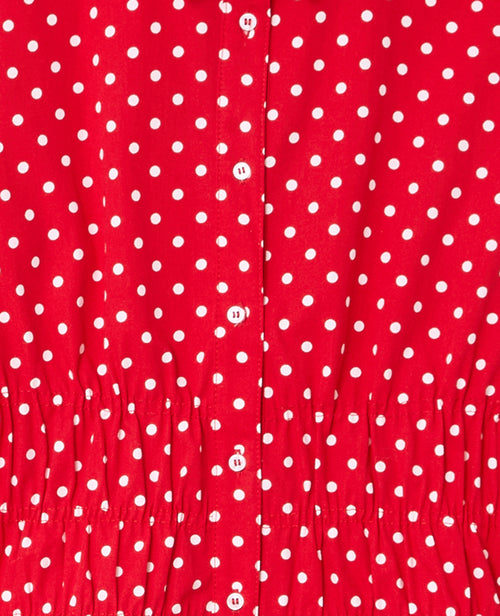 Chemise cintrée à pois avec taille élastiquée - PIMKIE - 2