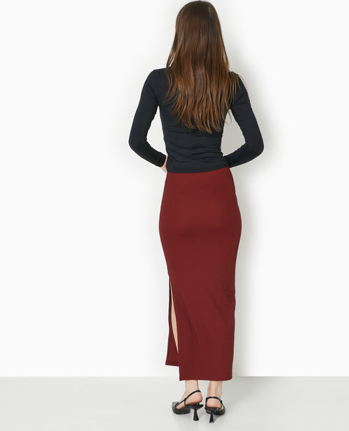 Jupe tube longue en maille côtelée - PIMKIE - 6