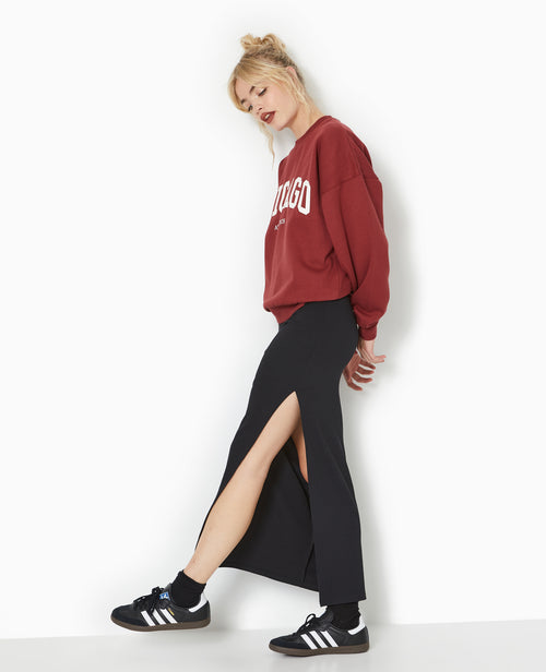 Jupe tube longue en maille côtelée - PIMKIE - 2