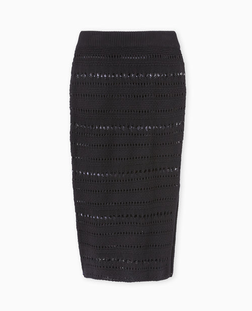 Jupe midi en maille ajourée façon crochet - PIMKIE - 4
