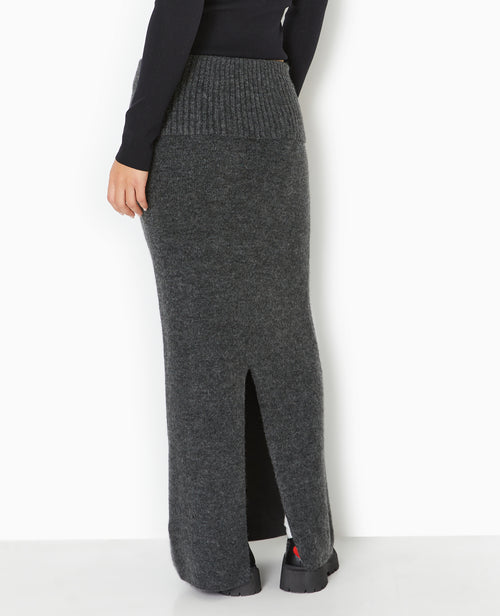 Jupe longue en maille avec ceinture revers - PIMKIE - 6