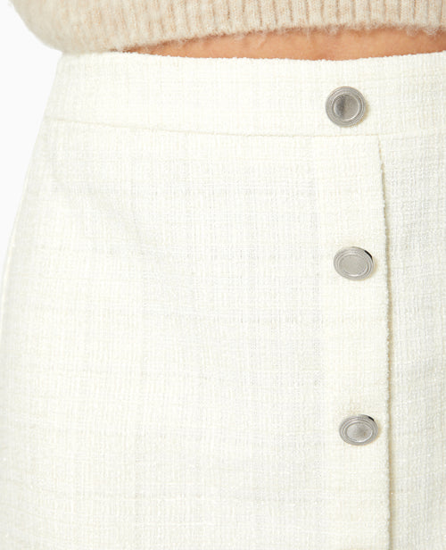 Jupe en tweed avec boutons - PIMKIE - 3