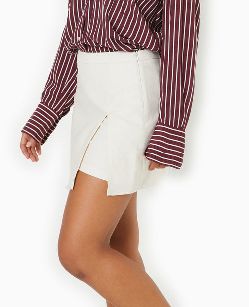 Jupe-short en tissu avec lin - PIMKIE - 3