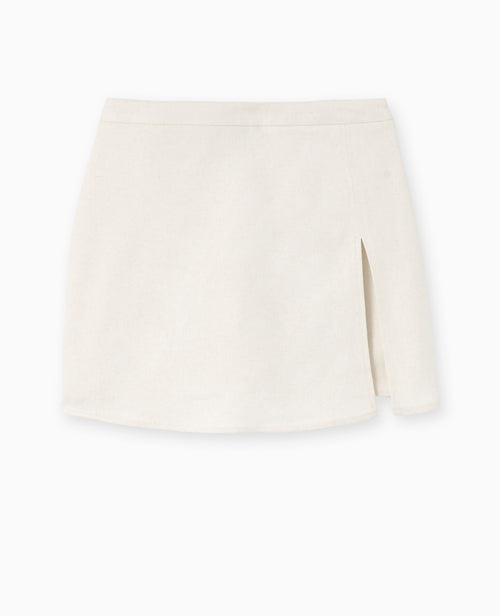 Jupe-short en tissu avec lin - PIMKIE - 4