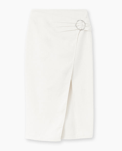 Jupe longue façon portefeuille avec boucle - PIMKIE - 3