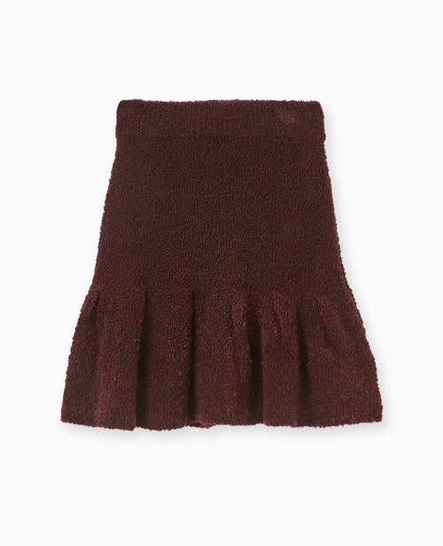 Jupe courte en maille bouclette avec volant - PIMKIE - 4