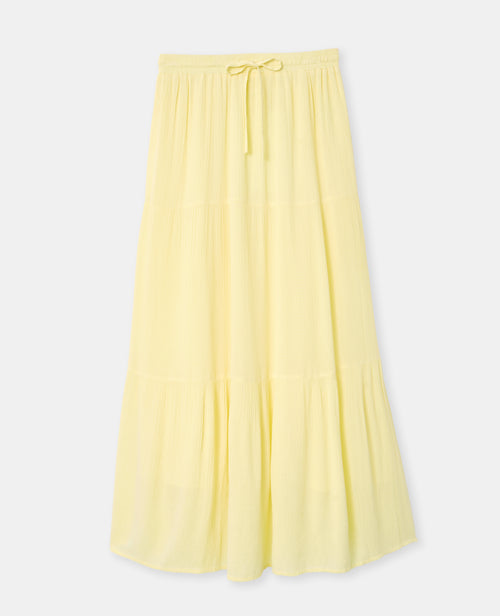 Jupon long à étages avec ceinture élastiquée - PIMKIE - 4