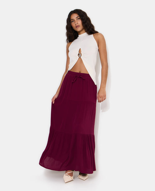 Jupon long à étages avec ceinture élastiquée - PIMKIE - 1