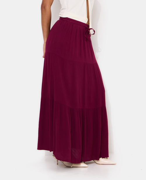 Jupon long à étages avec ceinture élastiquée - PIMKIE - 2