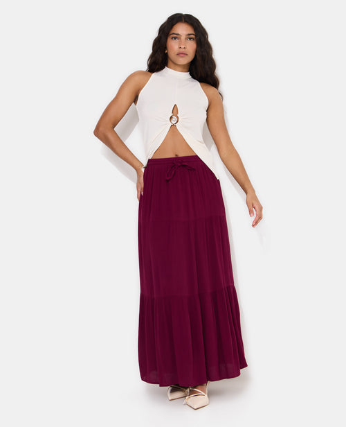 Jupon long à étages avec ceinture élastiquée - PIMKIE - 3