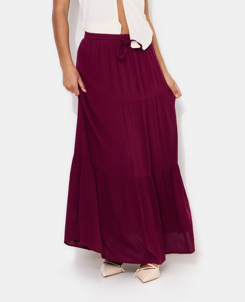 Jupon long à étages avec ceinture élastiquée - PIMKIE - 5