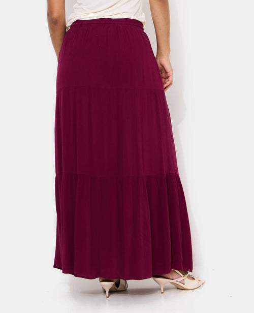 Jupon long à étages avec ceinture élastiquée - PIMKIE - 6