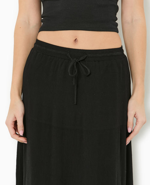 Jupon long à étages avec ceinture élastiquée - PIMKIE - 3