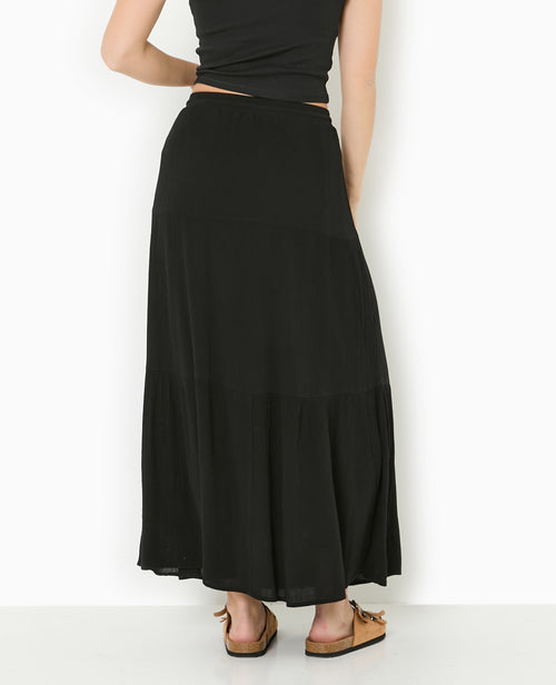 Jupon long à étages avec ceinture élastiquée - PIMKIE - 6