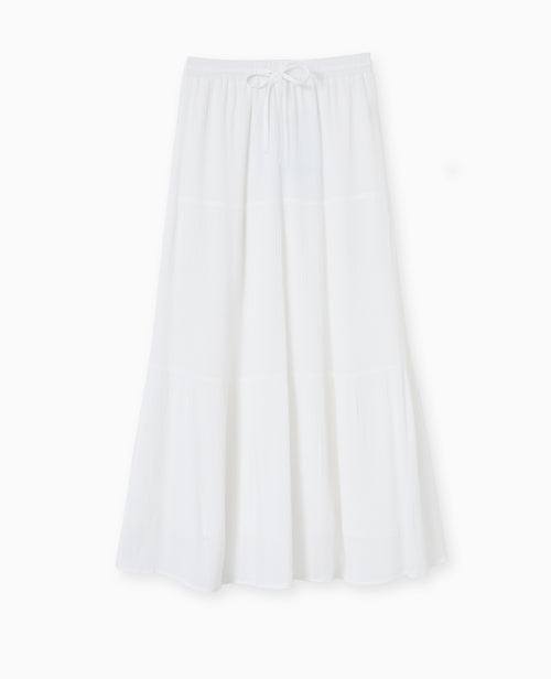 Jupon long à étages avec ceinture élastiquée - PIMKIE - 4