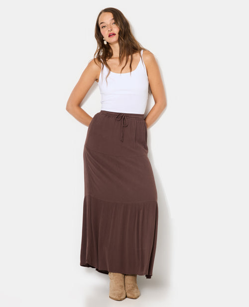 Jupon long à étages avec ceinture élastiquée - PIMKIE - 1