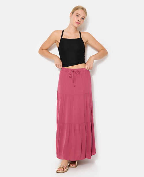 Jupon long à étages avec ceinture élastiquée - PIMKIE - 3