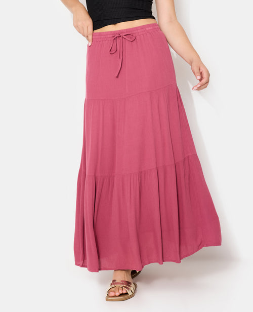 Jupon long à étages avec ceinture élastiquée - PIMKIE - 5