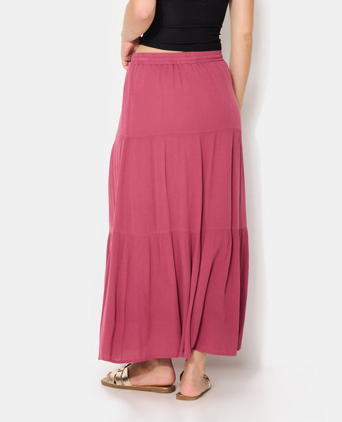 Jupon long à étages avec ceinture élastiquée - PIMKIE - 6