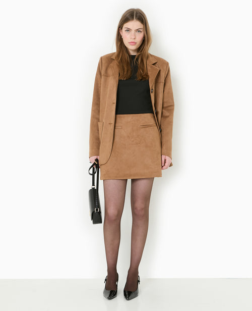 Mini-jupe en suédine - PIMKIE - 1