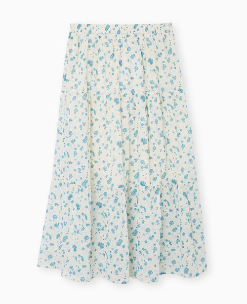 Jupe longue à étages motif fleurs - PIMKIE - 4