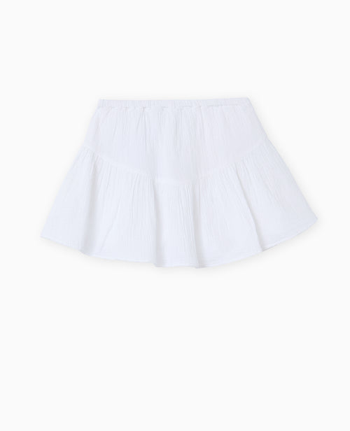 Jupe-short en gaze de coton avec volant - PIMKIE - 4