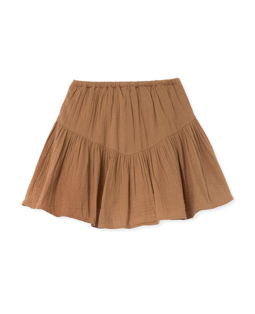 Jupe-short en gaze de coton avec volant - PIMKIE - 4