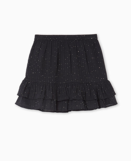 Jupe courte à volants avec mini sequins - PIMKIE - 4