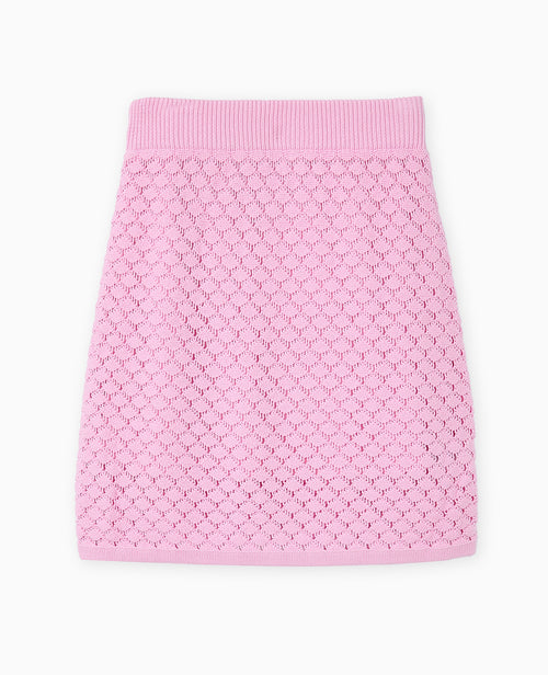 Jupe courte en maille ajourée - PIMKIE - 4