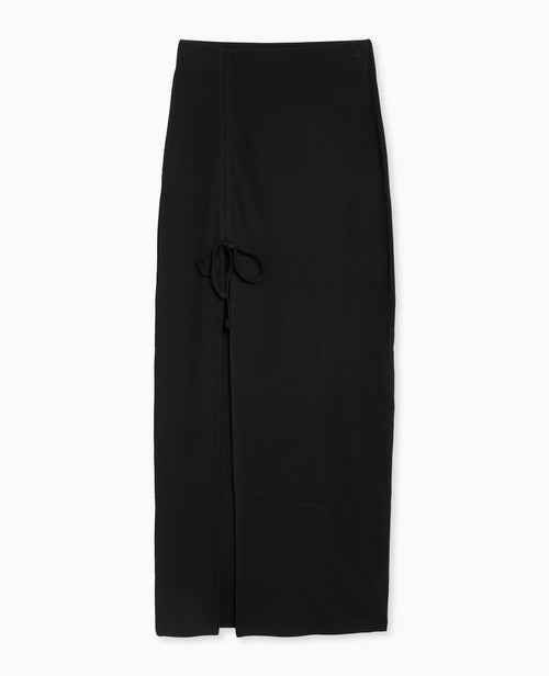 Jupe tube en maille côtelée avec liens coulissés - PIMKIE - 4