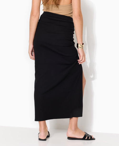 Jupe tube en maille côtelée avec liens coulissés - PIMKIE - 6