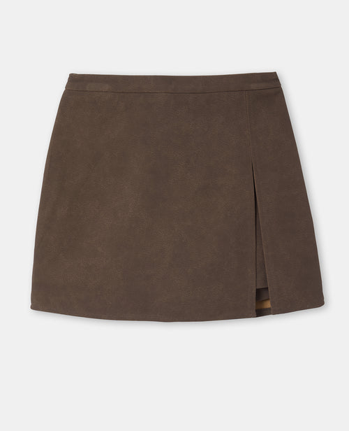 Jupe-short city en suédine avec fente - PIMKIE - 4